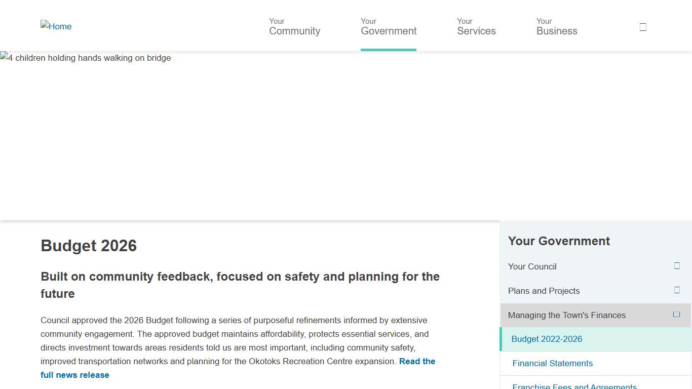 Budget 2026 The Town of Okotoks